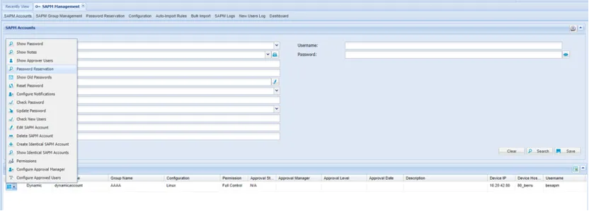 Password Reservation Option Password Reservation Option