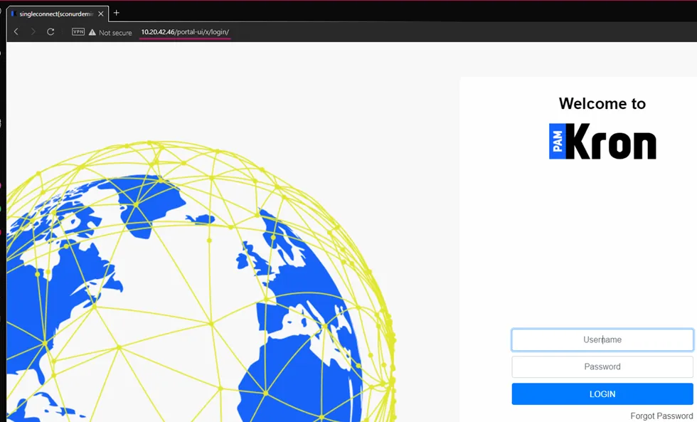 First Authentication Page