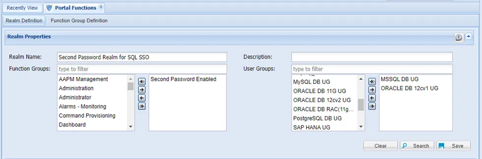 SSO Second Password Enabled function