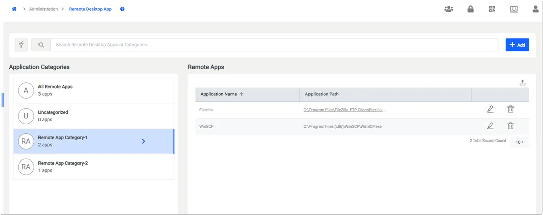 Remote Desktop Application Page Remote Desktop Application Page