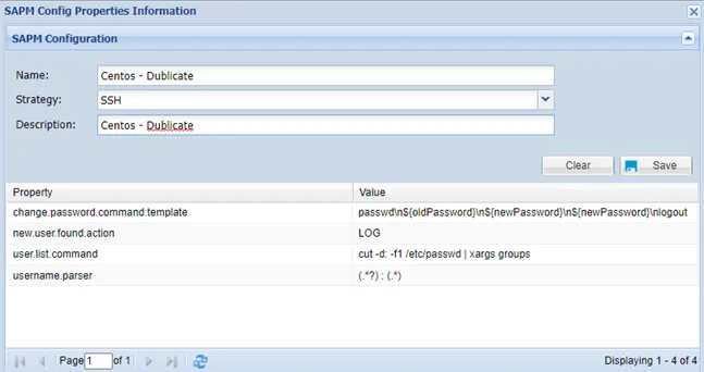 SAPM Configuration Duplication Screen SAPM Configuration Duplication Screen