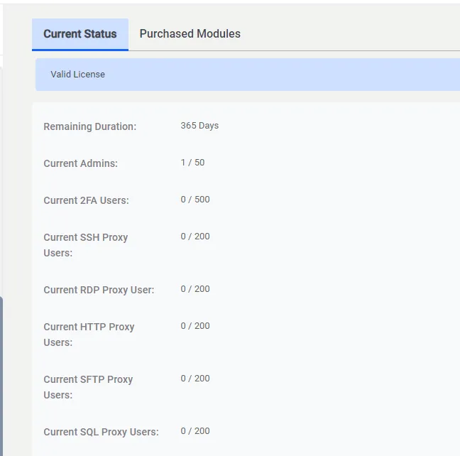 User-Based Module Restriction License Manager