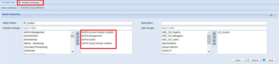 Auditor User Portal Functions