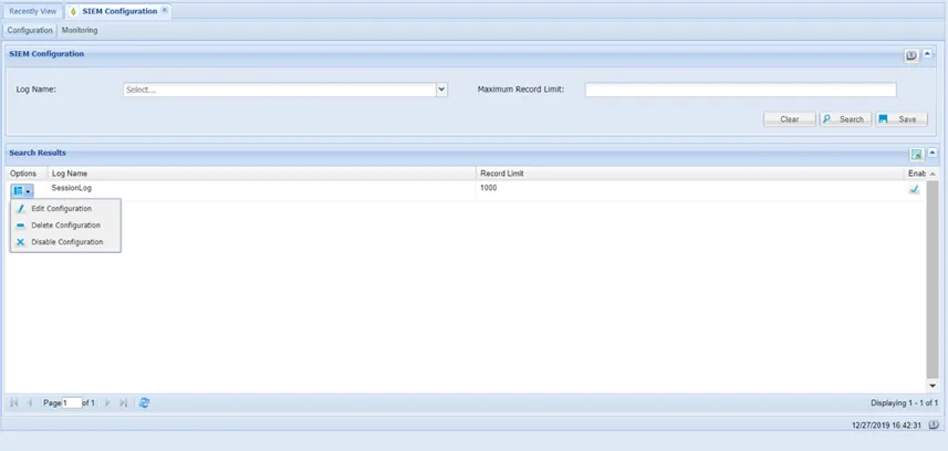 Disable/Enable SIEM Logs Disable/Enable SIEM Logs