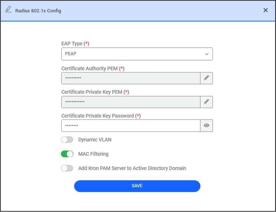 802.1x Mac Filtering 802.1x Mac Filtering