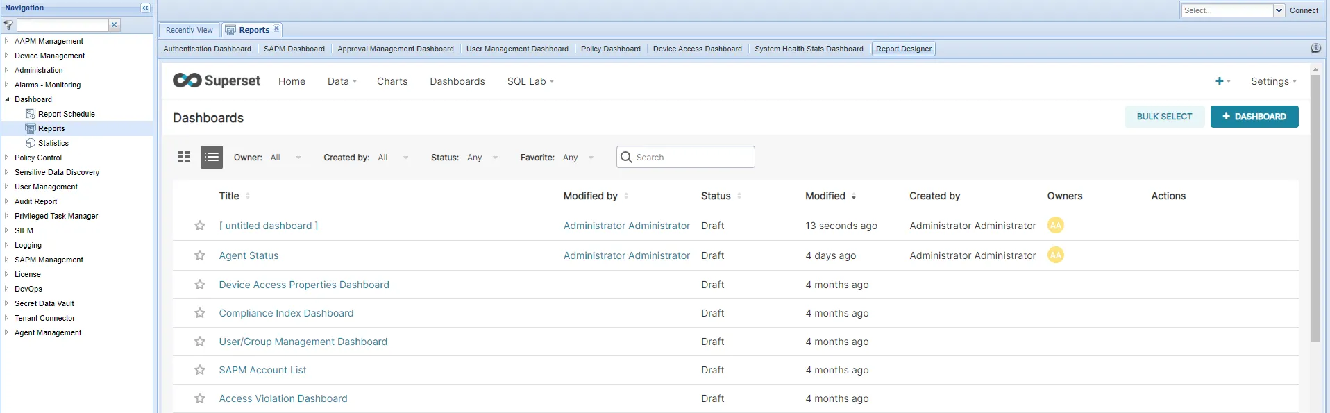 Adding New Dashboards