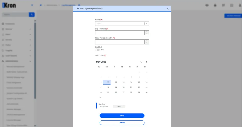 Agregar entrada de gestión de registros