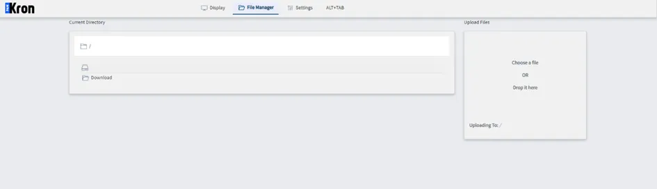 File Manager tab in RDP Session