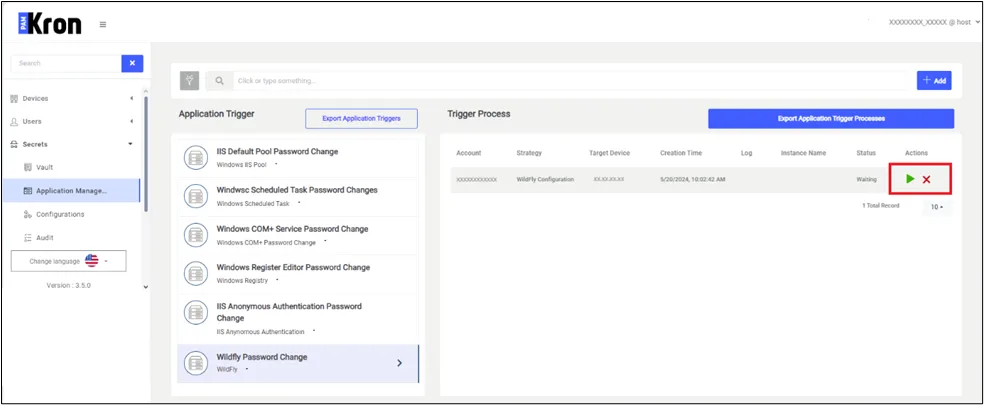 Application Configuration – Application Trigger Definition Screen Application Configuration – Application Trigger Definition Screen