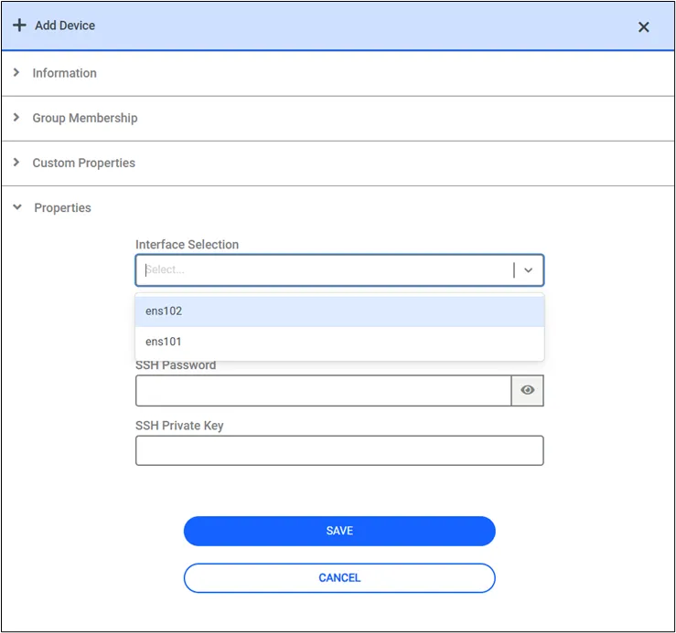 Select Interface for a Device Select Interface for a Device