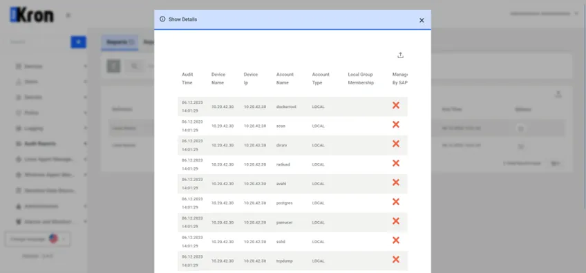 Linux Audit Report Details Linux Audit Report Details