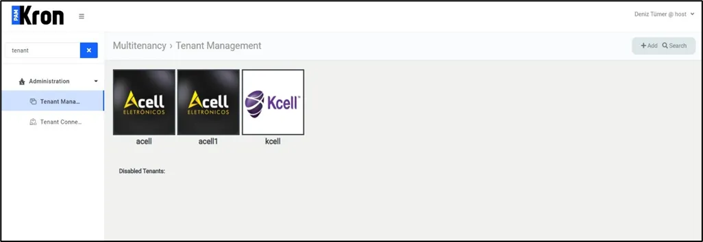 Tenant Manager GUI Tenant Manager GUI