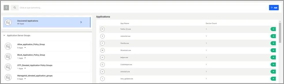 Adding applications to Application Policy Group on Discovered Applications Adding applications to Application Policy Group on Discovered Applications