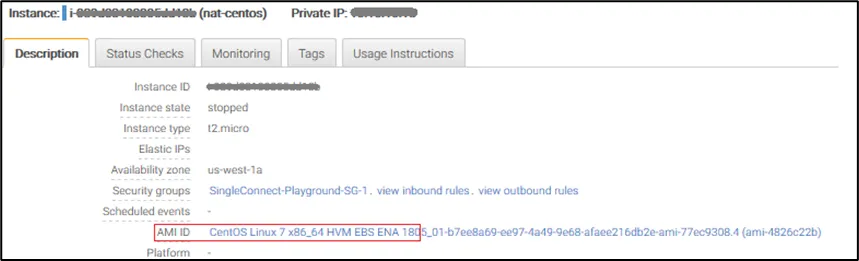 AWS Instance AMI Description AWS Instance AMI Description