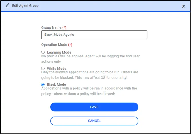 Editing an Agent Group