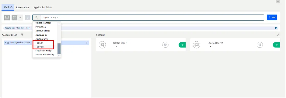 Seach Account Tags