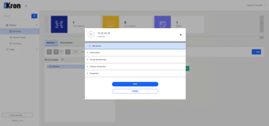 Device Management Portal Function Main Pane Device Management Portal Function Main Pane
