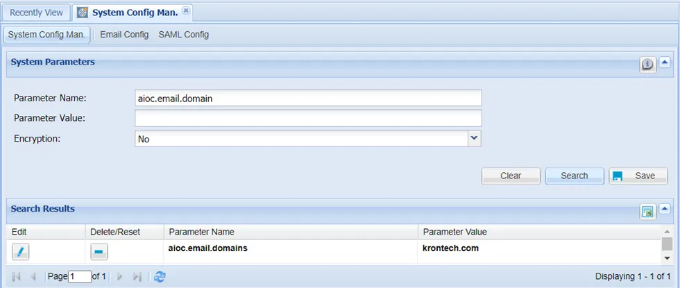 Approval email domain configuration