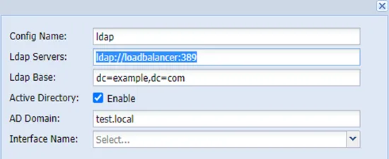 AD/LDAP Load Balancer Configuration for Multiple Domain Controllers in the same Domain on Tacacs Management Page