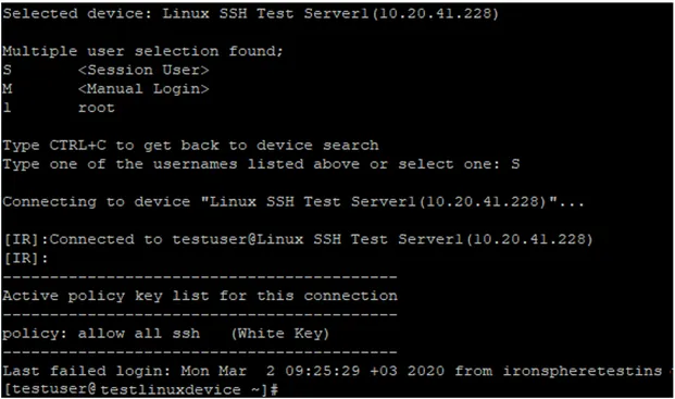 Log in with Session User