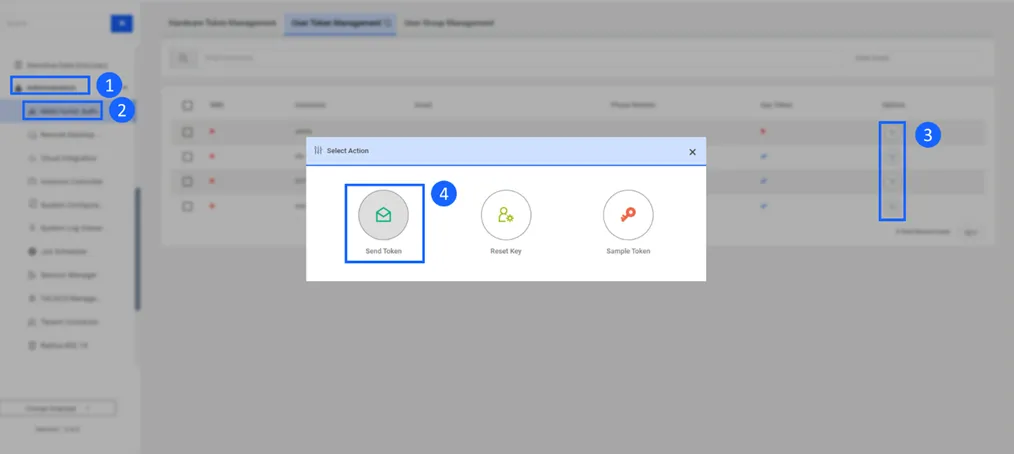 Sending tokens to users