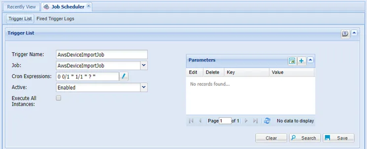 AWS Device Import Job