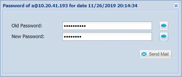 Old/New Passwords Window