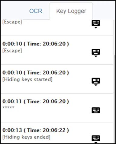 Logs for Hidden Keys Logs for Hidden Keys