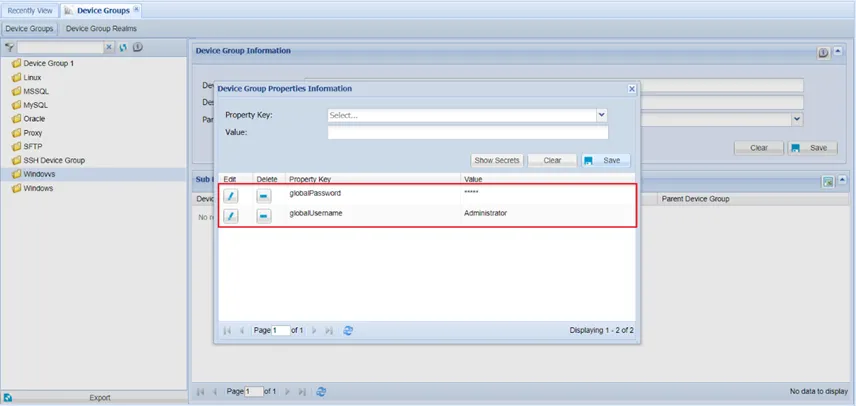 Device Group Properties Device Group Properties
