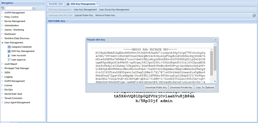 Generating new key pair