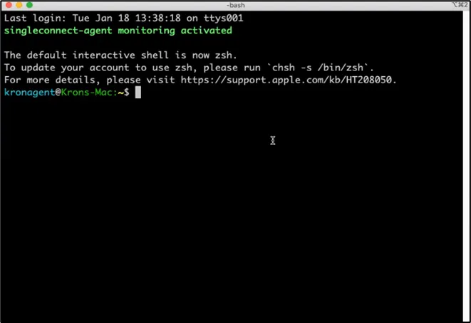 Kron PAM Monitoring CLI message.