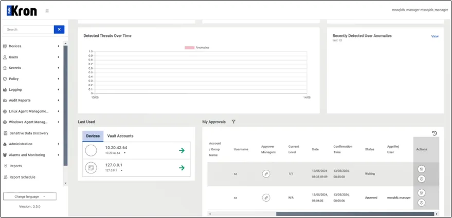My Approvals dashboard My Approvals dashboard