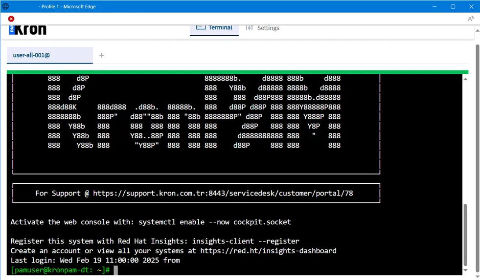 SSH to the internal network