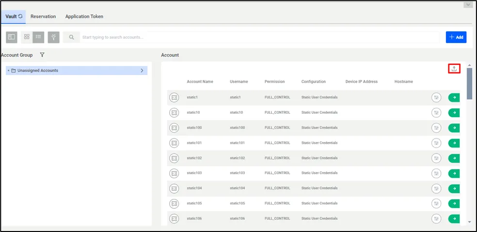 Export All Accounts