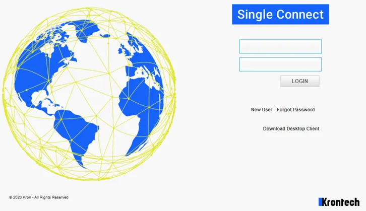 Click Download Desktop Client on the Single Connect Login Screen.