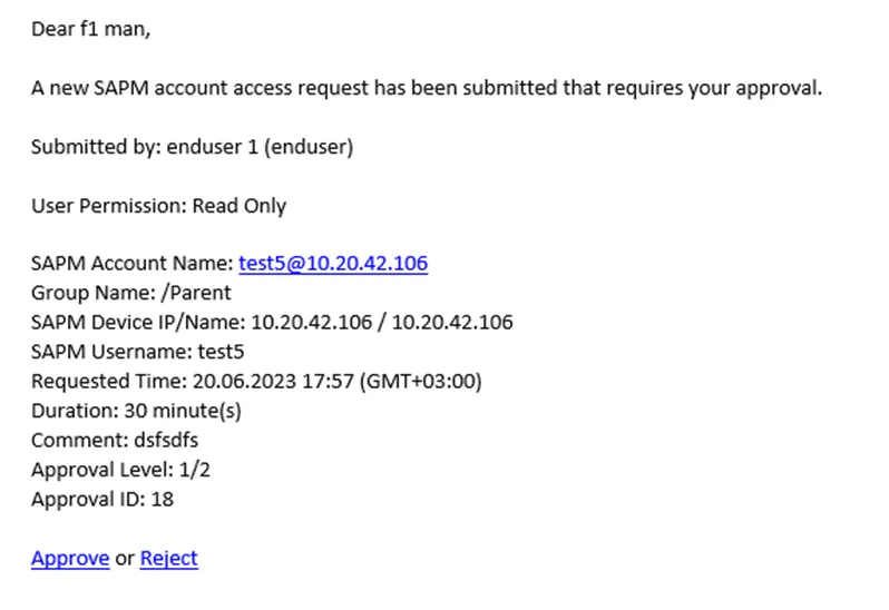Approval by email