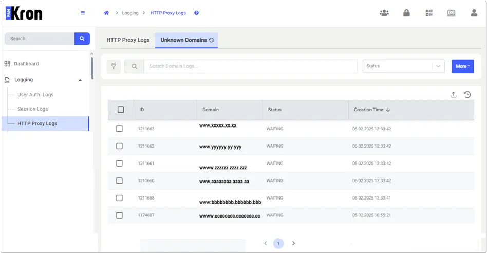 Adding unknown domains as bypass domains Adding unknown domains as bypass domains