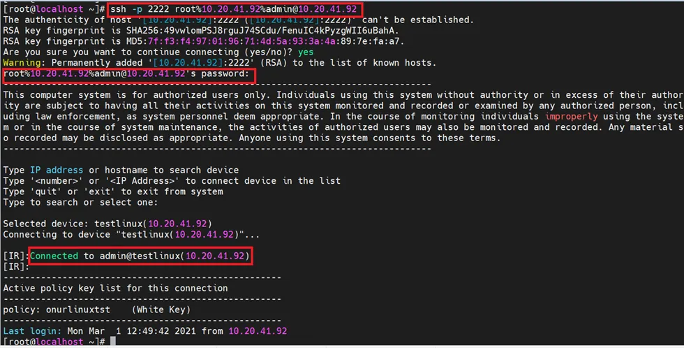 Example Usage of Kssh Example Usage of Kssh