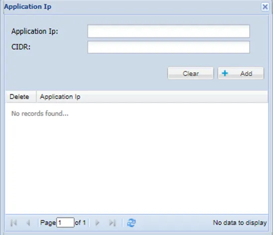 AAPM Application IP Pop-up Screen AAPM Application IP Pop-up Screen