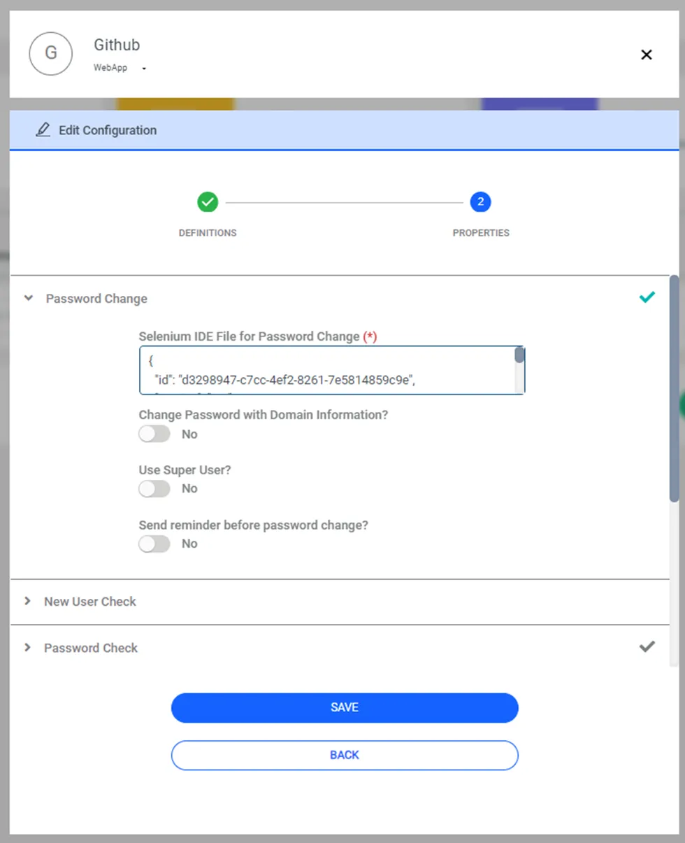 Vault Configuration for Web Application Vault Configuration for Web Application