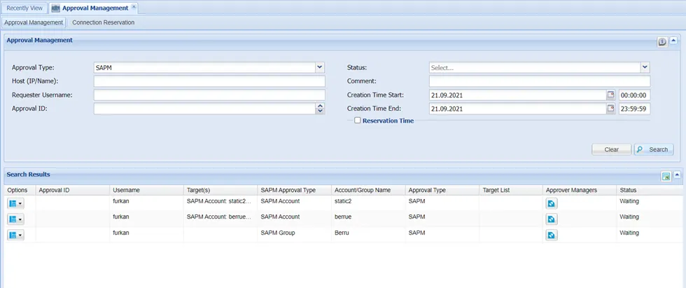 Managerial Approval in SAPM Managerial Approval in SAPM