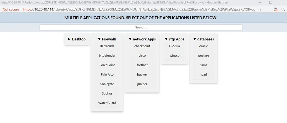 Remote Application Categories
