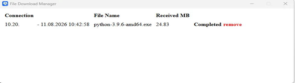 Download Progress is Completed
