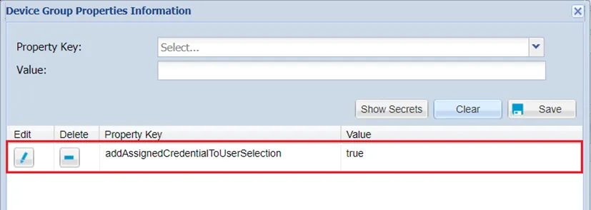 Assigned Credential Feature Configuration