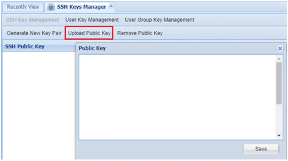 Upload Public Key