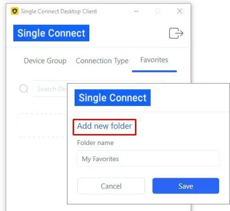 Create a favorites folder.
