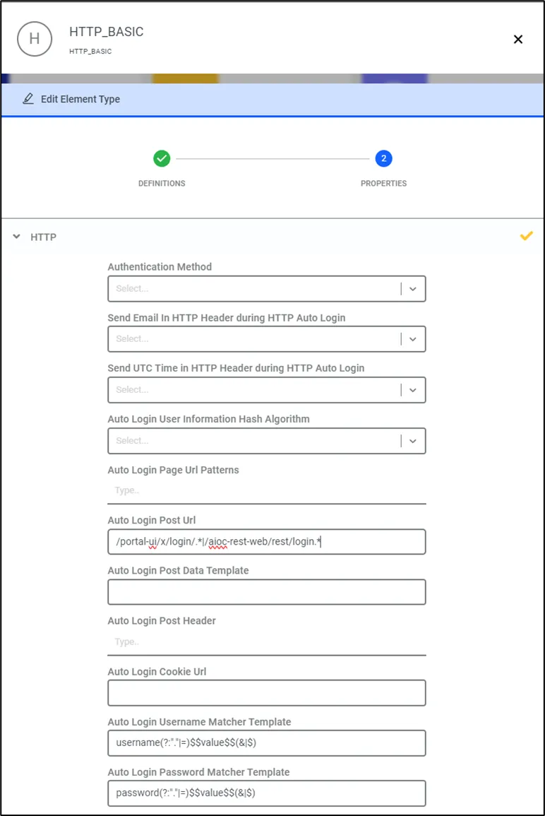 Multiple Login Definitions for Element Type