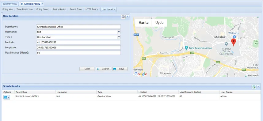 Geolocation Configuration for Authorization