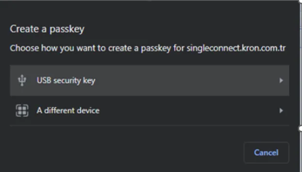 Register FIDO Key