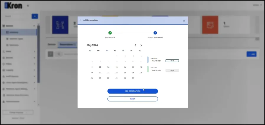 User specifies a time interval User specifies a time interval
